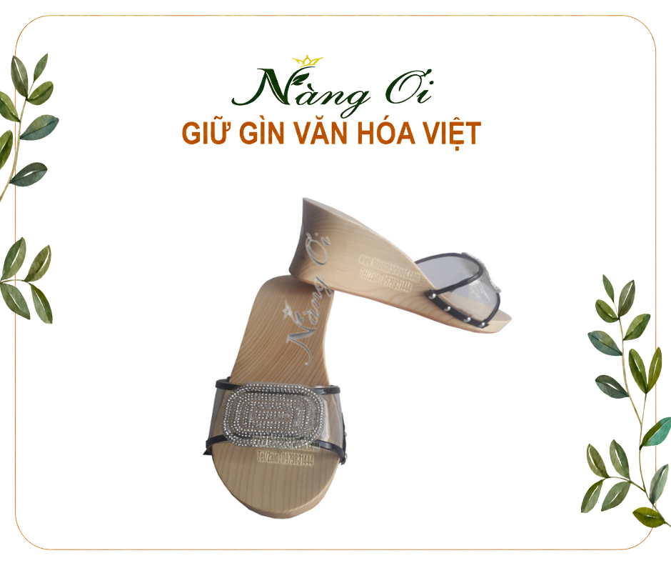 guốc mộc cao 7cm đế xuồng